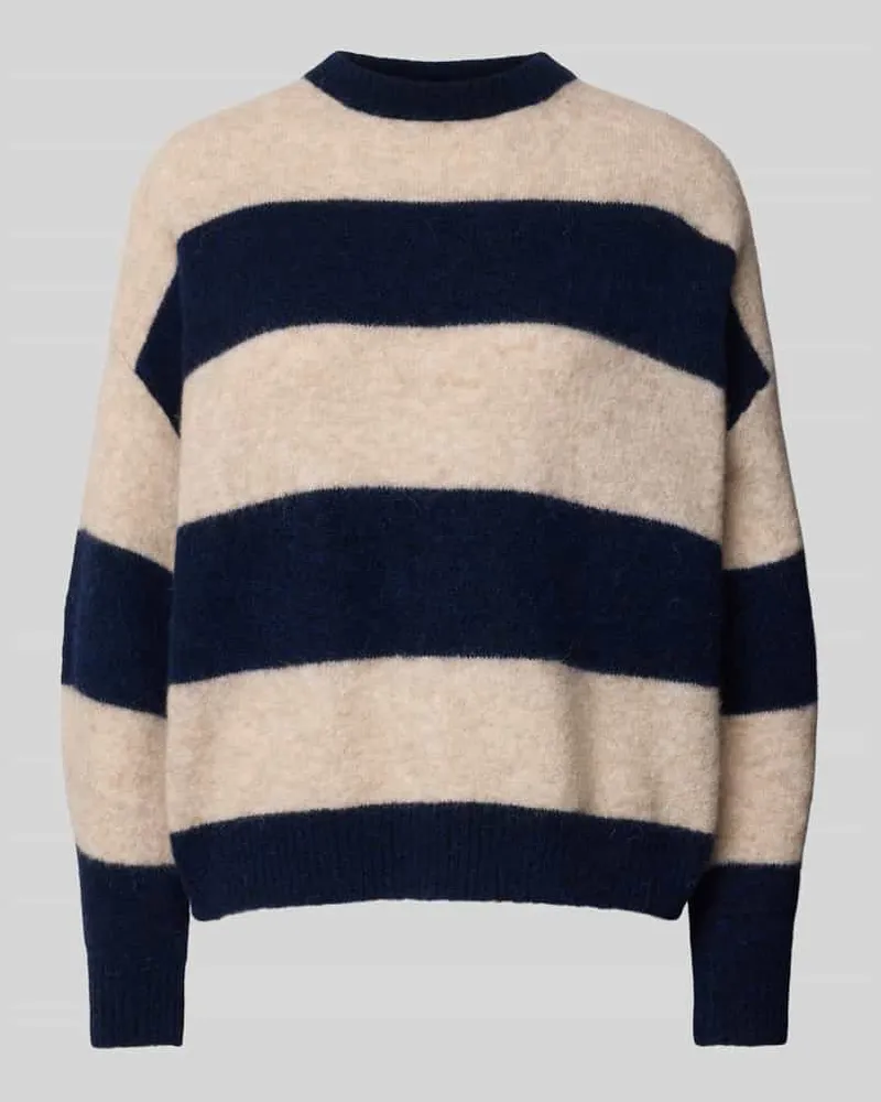 Max Mara Comfort Fit Strickpullover aus Alpaka-Woll-Mix Modell 'TUONO Dunkelblau