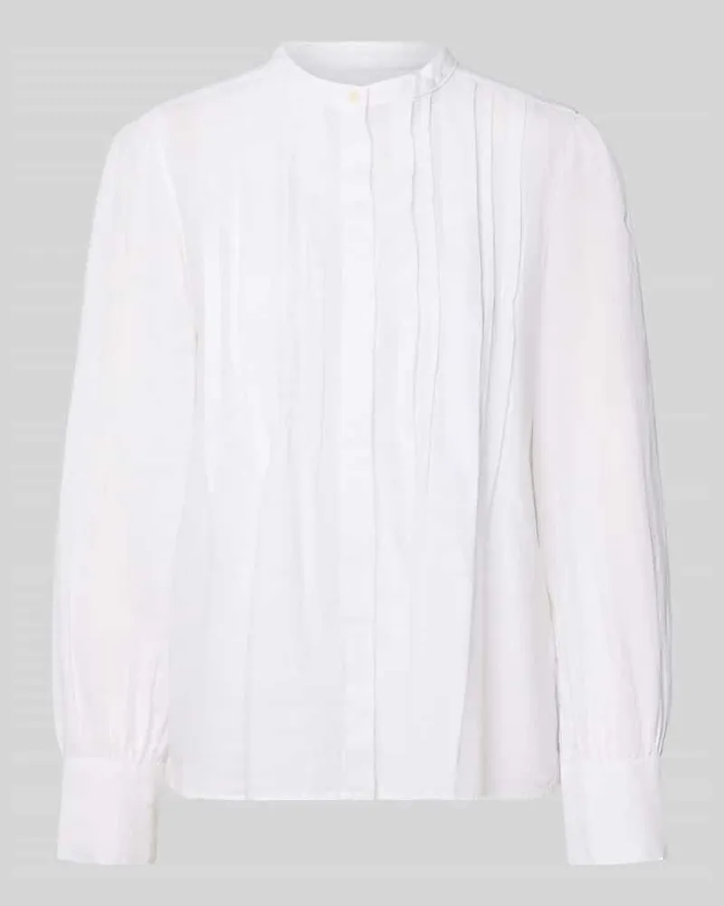 Marc O'Polo Regular Fit Langarmbluse aus reinem Leinen Weiss