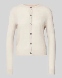 Christian Berg Cardigan mit durchgehender Knopfleiste Beige