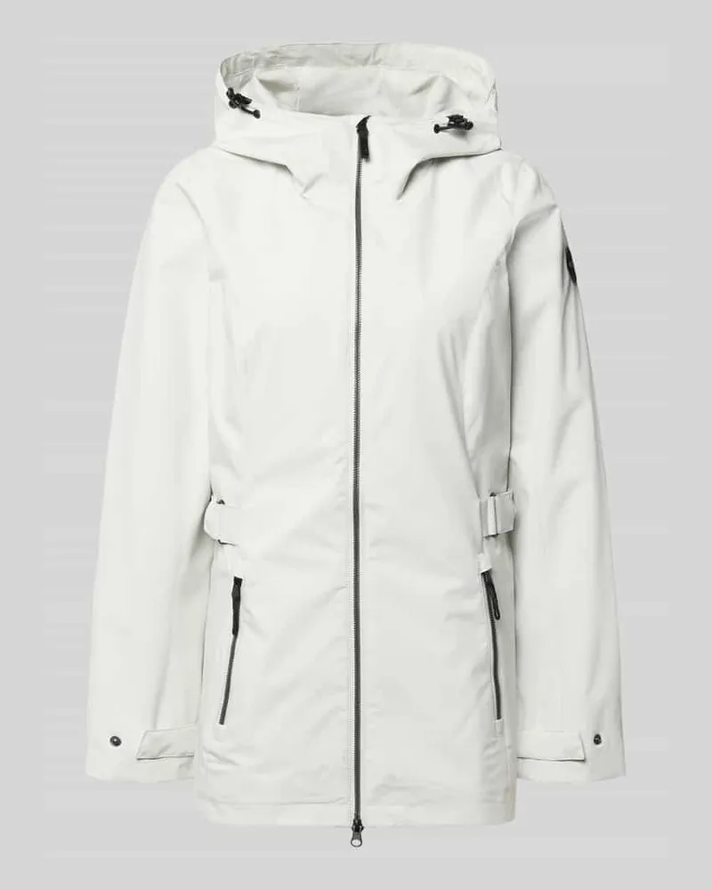 G.I.G.A. DX Regular Fit Regenmantel mit Logo-Detail Ecru