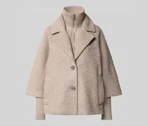Regular Fit Cape Jacke mit Teddyfell