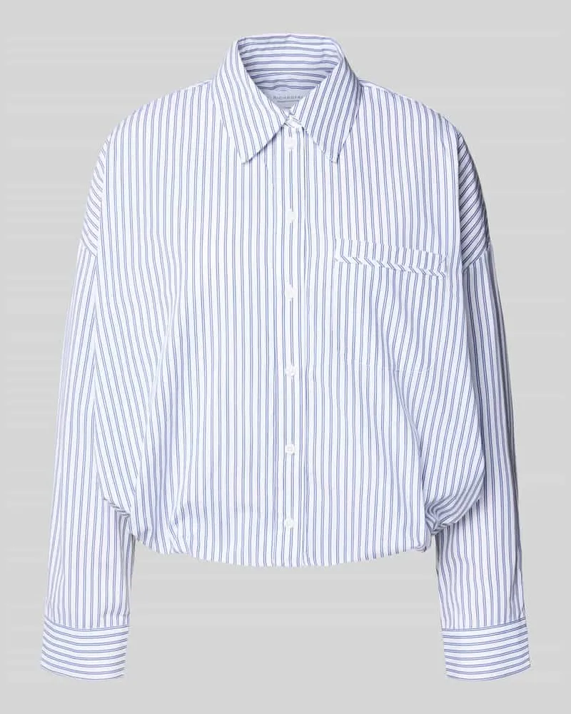 Rich&Royal Bluse mit überschnittenen Schultern Hellblau