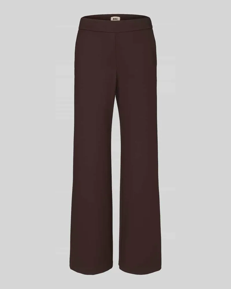 MAC Jeans Wide Leg Hose aus Viskose-Mix Modell 'Chiara Mittelbraun