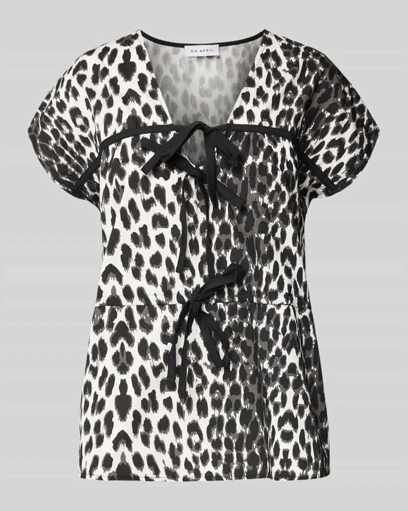 OH APRIL Blusenshirt mit V-Ausschnitt Modell 'Freya Anthrazit