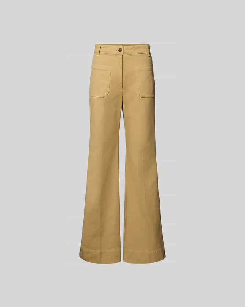 Victoria Beckham Bootcut Fit Jeans aus reiner Baumwolle Hellgelb