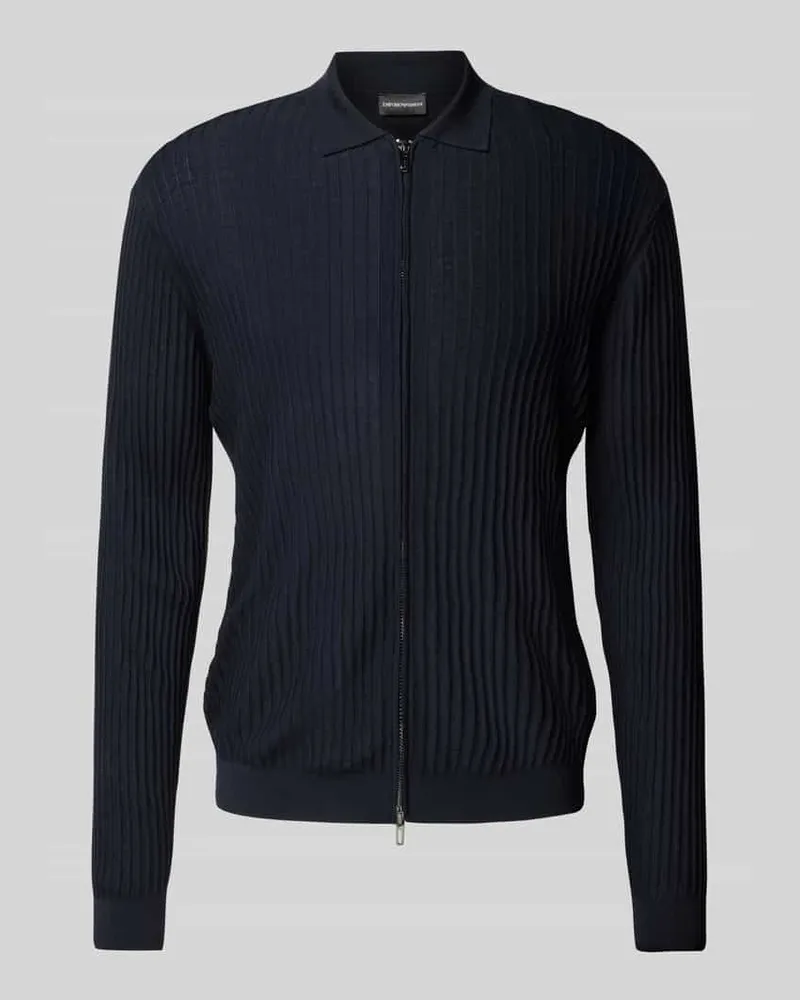 Emporio Armani Strickjacke mit Reißverschluss Marine