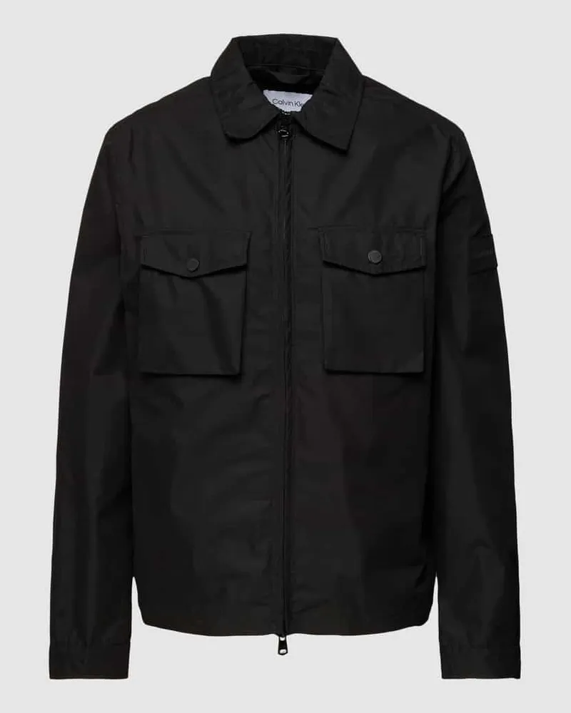 Calvin Klein Jacke mit Label-Detail Black