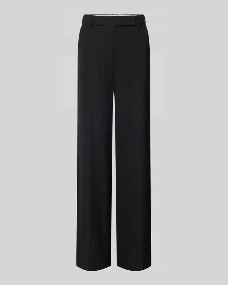 Luisa Cerano Wide Leg Stoffhose mit Gürtelschlaufen Black