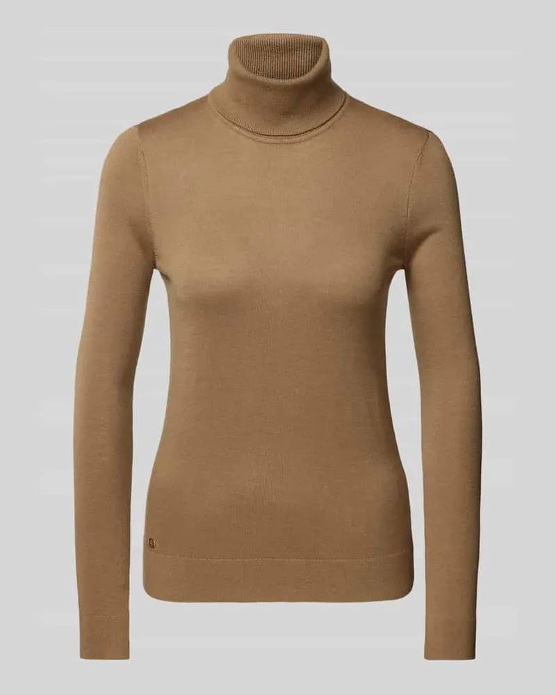 Ralph Lauren Strickpullover mit Rollkragen Modell 'ZOE Camel
