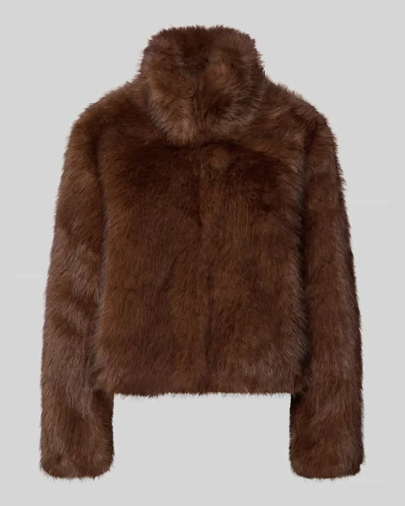 Smith & Soul Jacke aus Kunstfell Dunkelbraun
