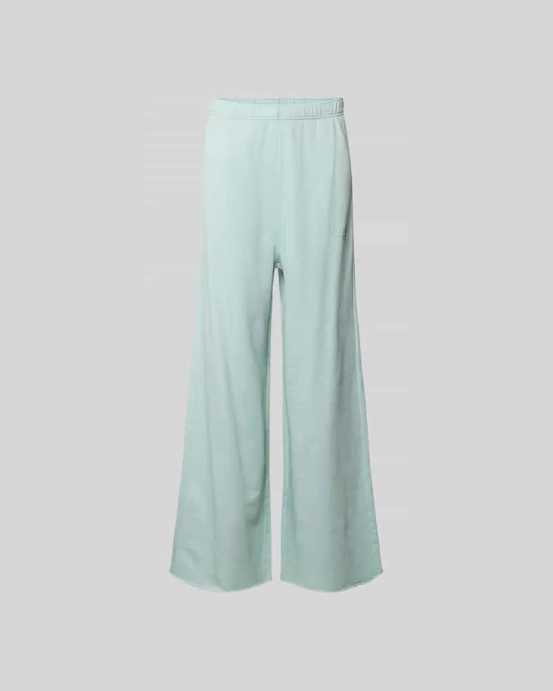 Maison Margiela Wide Fit Sweatpants mit elastischem Bund Helltuerkis