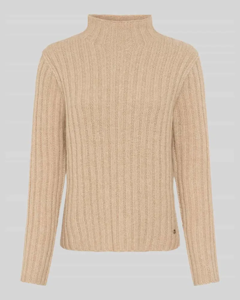 Brax Pullunder aus Wolle mit Seitenschlitzen Modell 'Lea Beige