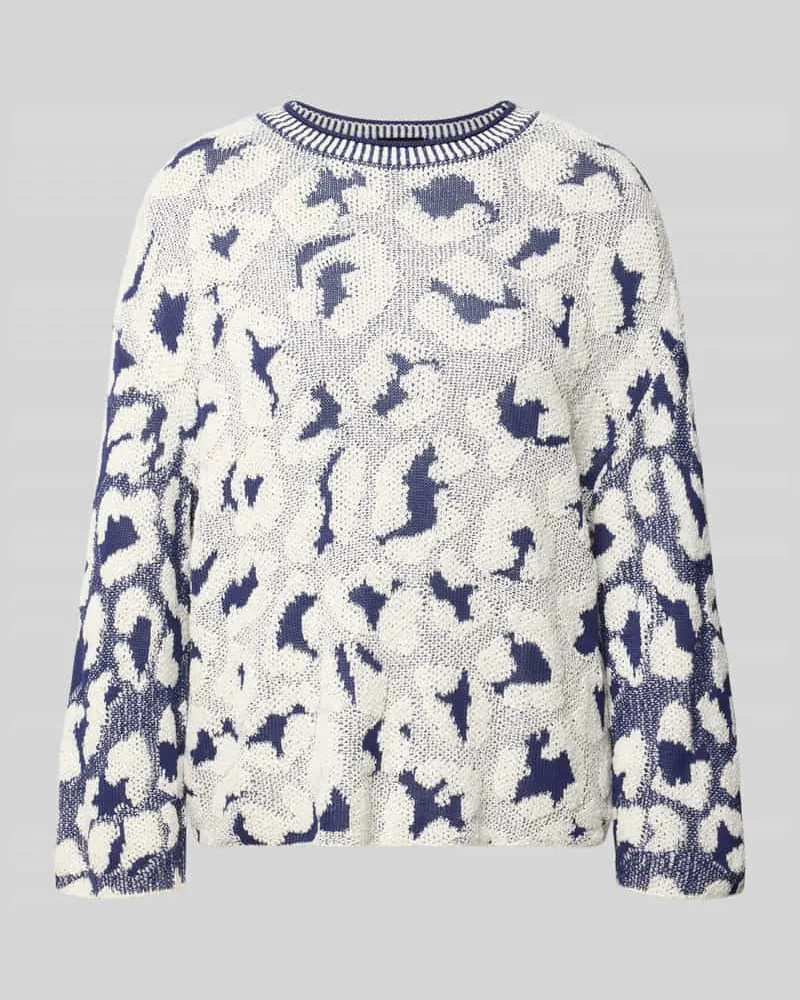 Marc Cain Relaxed Fit Pullover in Strick-Optik Offwhite