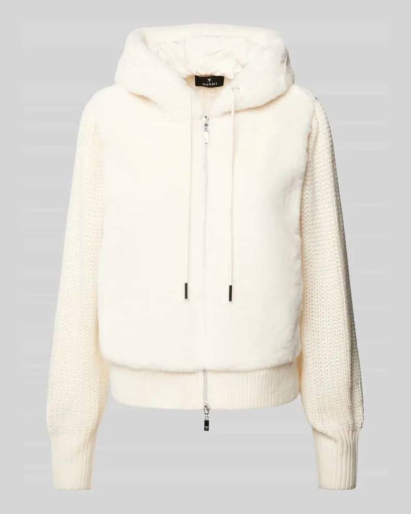 monari Strickjacke mit Kapuze Offwhite