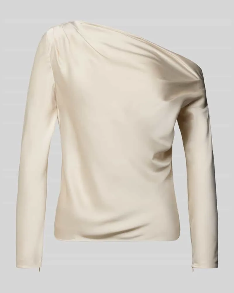 Ralph Lauren Regular Fit Bluse im One-Shoulder-Look Modell 'HASBRIN Weiss