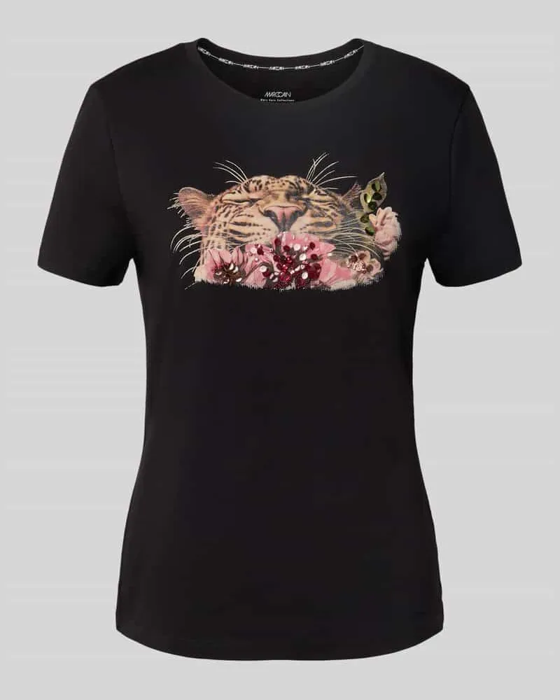 Marc Cain T-Shirt mit Motiv-Print Black
