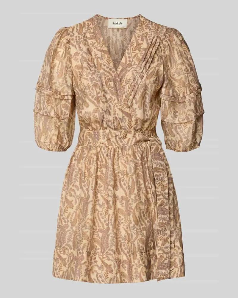 ba&sh Minikleid mit V-Ausschnitt Modell 'TEODORA Beige