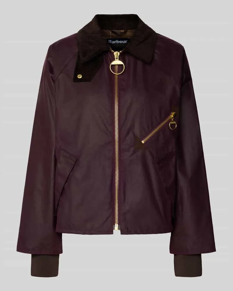 Barbour Relaxed Fit Wachsjacke aus reiner Baumwolle Modell 'ARLENE Bordeaux