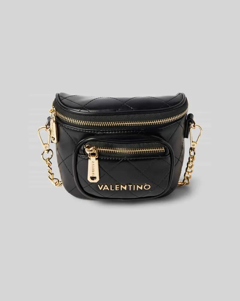Valentino Garavani Umhängetasche mit Label-Applikation und Steppnähten Modell 'NUR Black