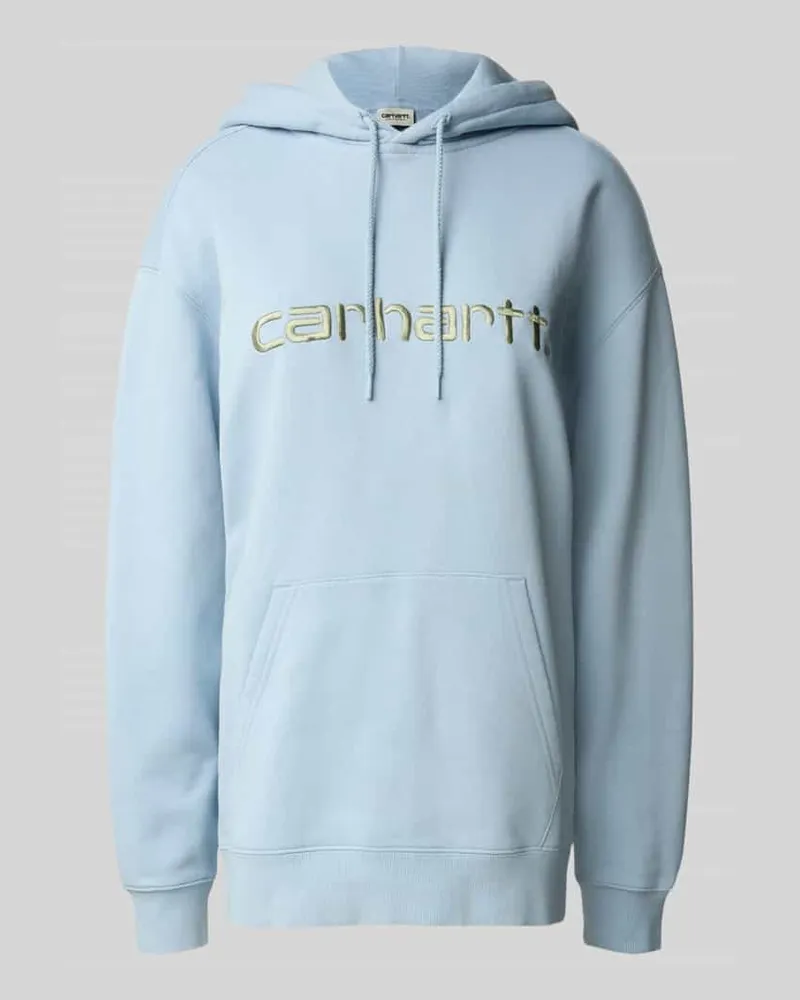 Carhartt WIP Hoodie mit Känguru-Tasche Hellblau