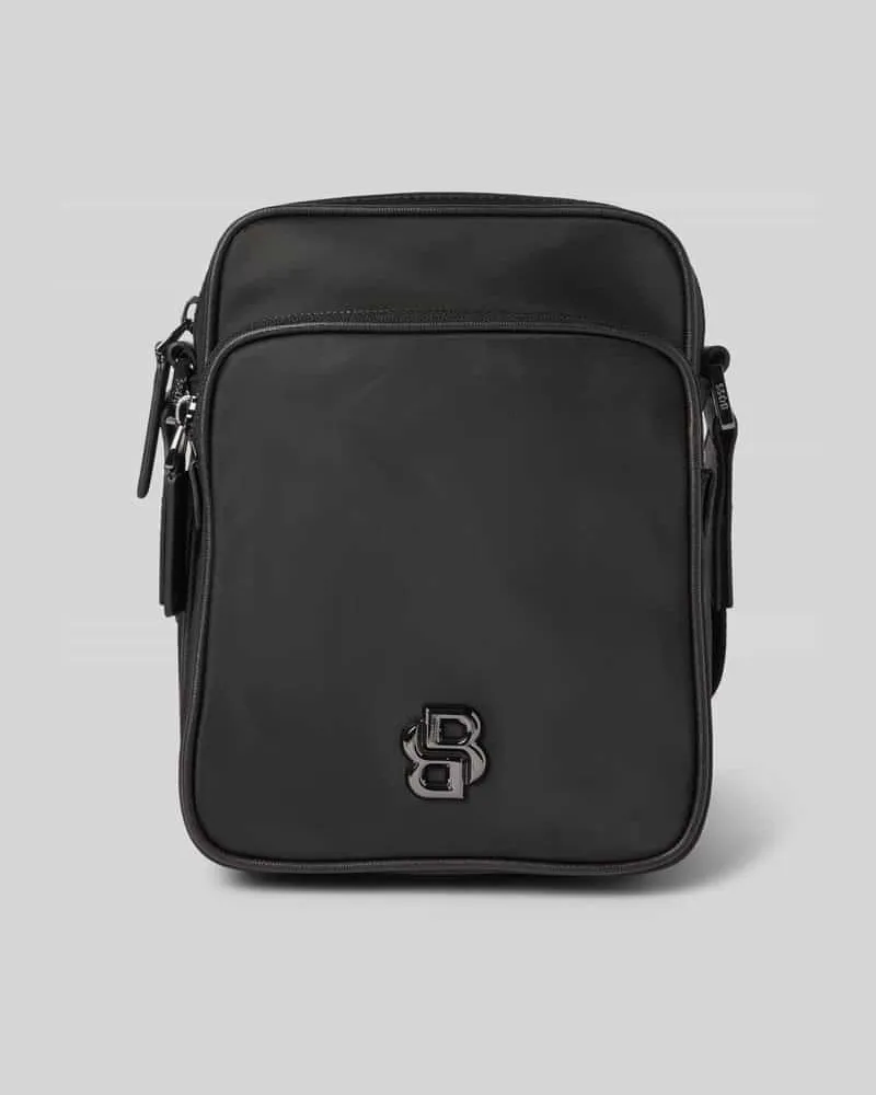 HUGO BOSS Umhängetasche aus softem Twill Black