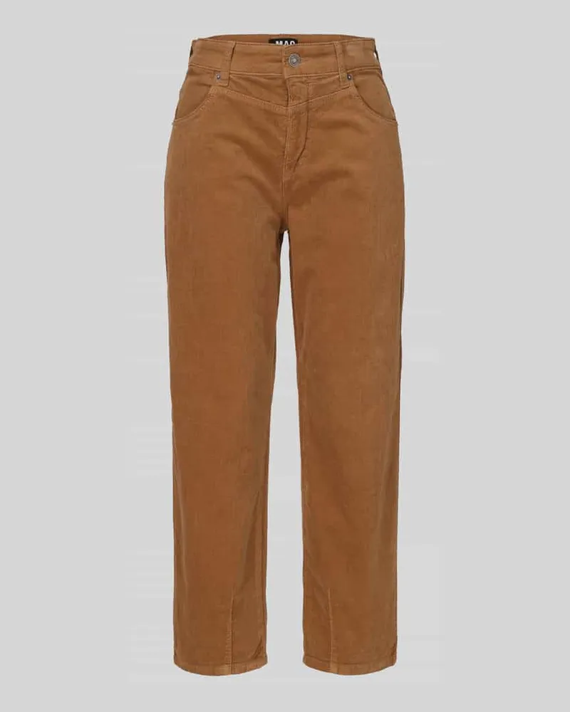 MAC Jeans Regular Fit Cordhose mit Label-Patch Modell 'Bobbie Cognac
