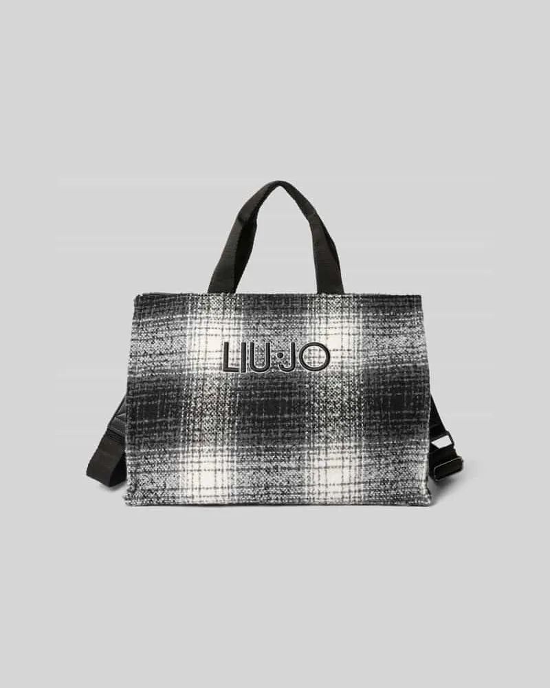 Liu Jo Tote Bag mit Label-Stitching Dunkelgrau