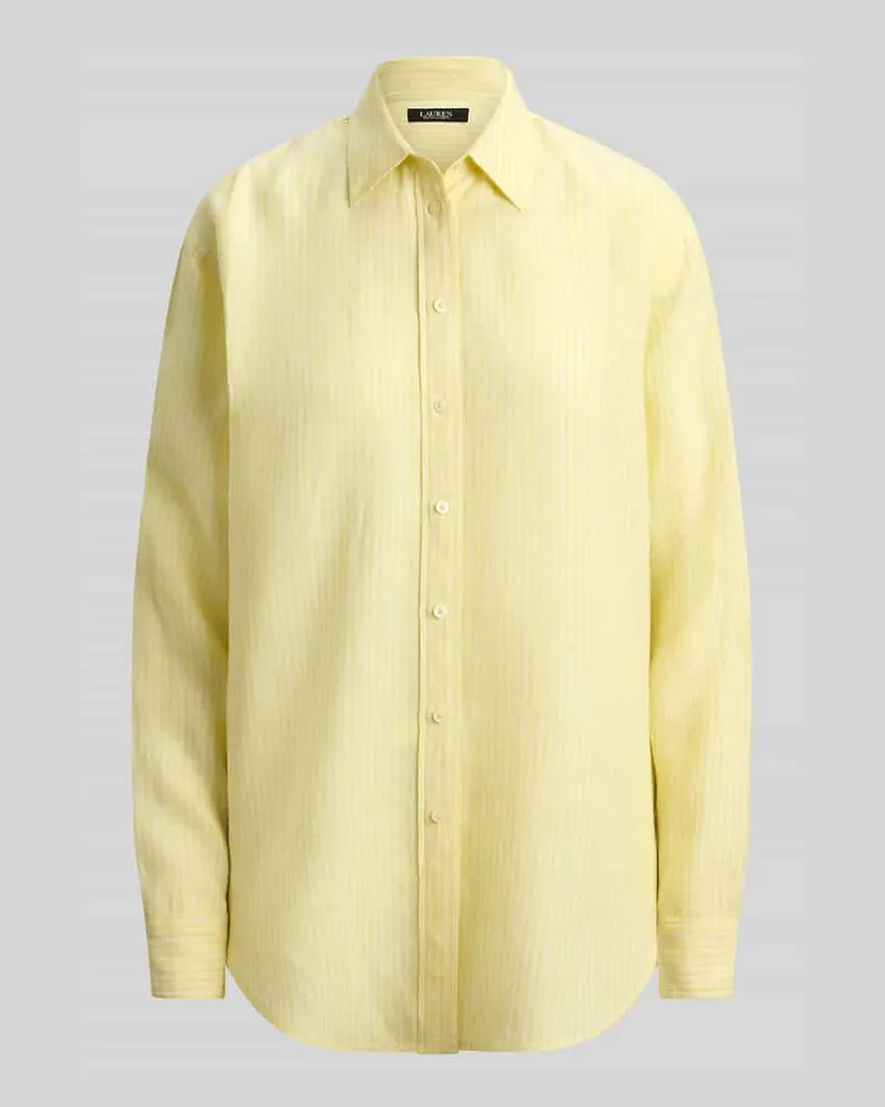 Ralph Lauren Regular Fit Leinenbluse Hellgelb