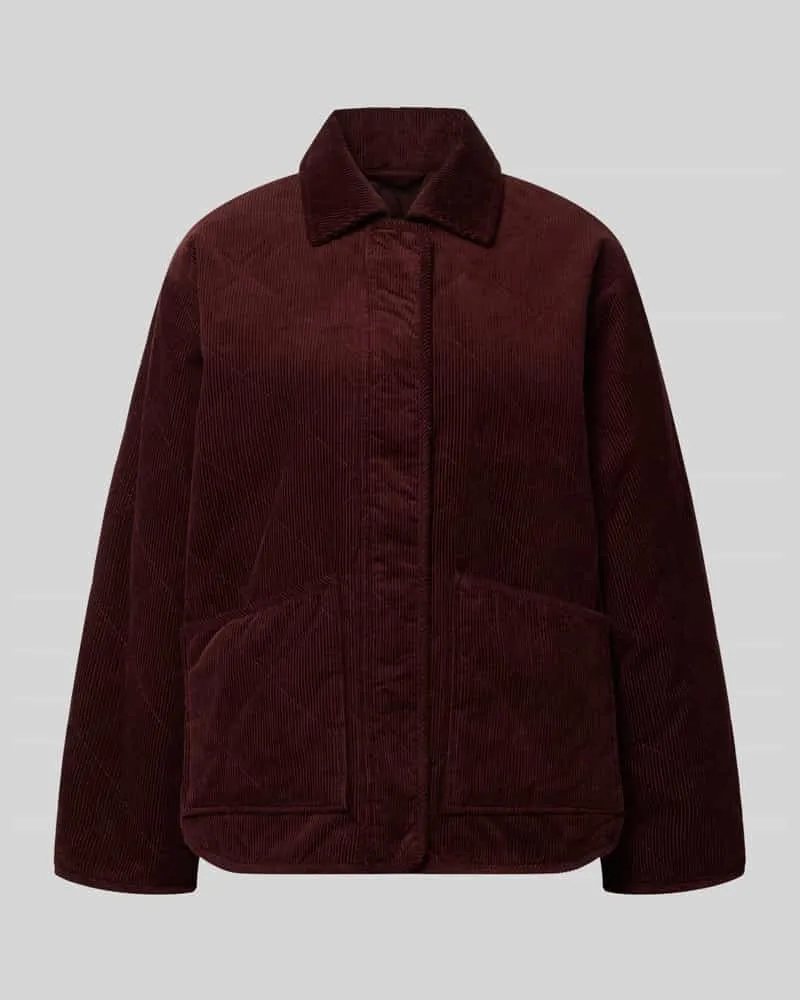 OPUS Kurzmantel mit Cordstruktur aus reiner Baumwolle Modell 'Hekordi Bordeaux