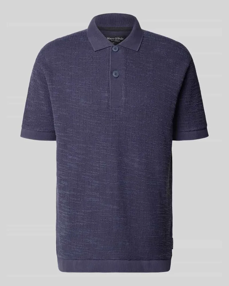 Marc O'Polo Relaxed Fit Poloshirt aus Baumwoll-Mix Dunkelblau