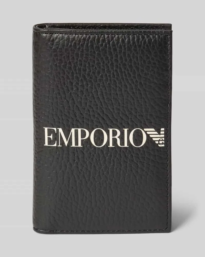 Emporio Armani Kartenetui mit Label-Print Black