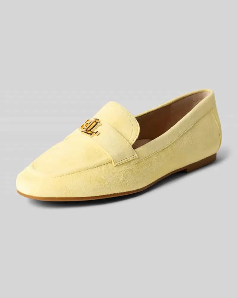 Ralph Lauren Loafer aus echtem Rindsleder Hellgelb