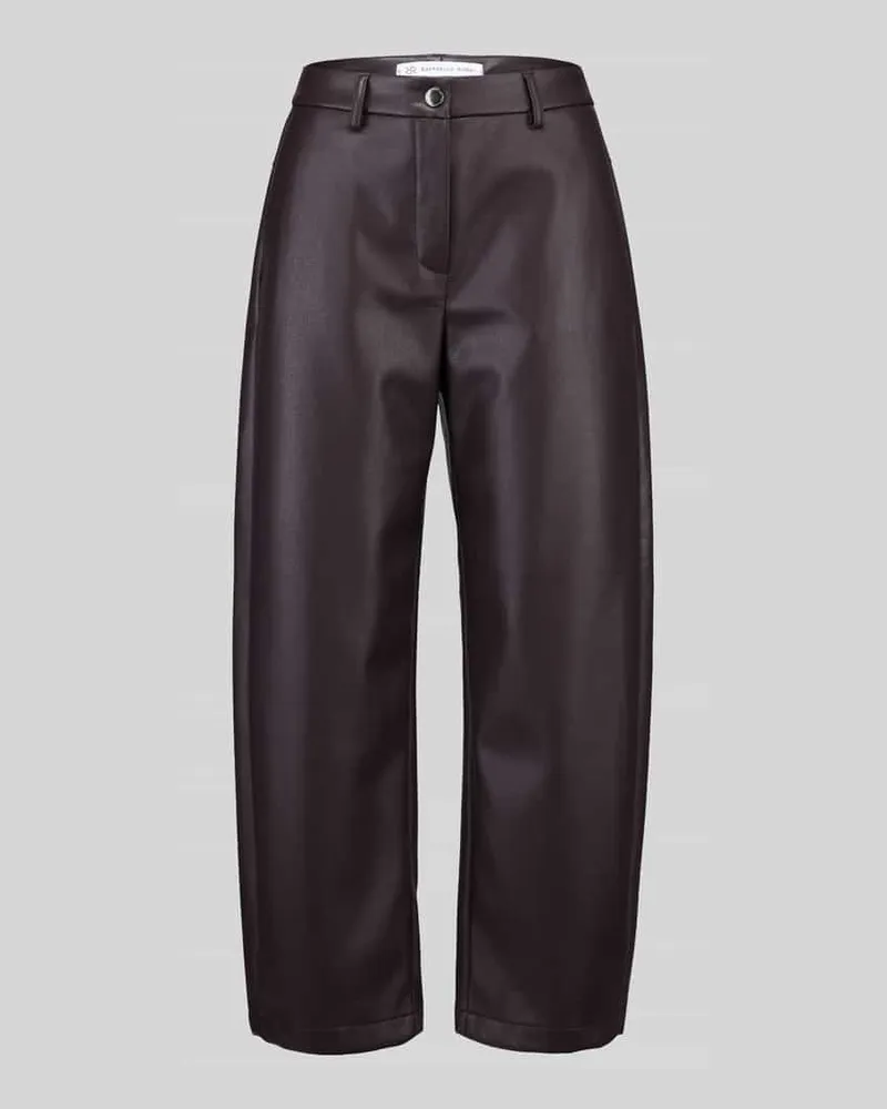 RAFFAELLO ROSSI  Regular Fit Leder- / Kunstlederhose mit Label-Detail Modell 'PHIBI Bordeaux