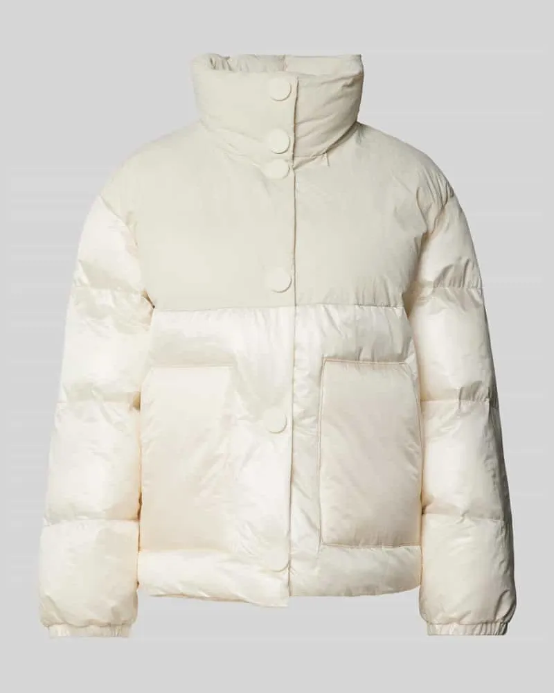 Armani Exchange Steppjacke mit Stehkragen Offwhite