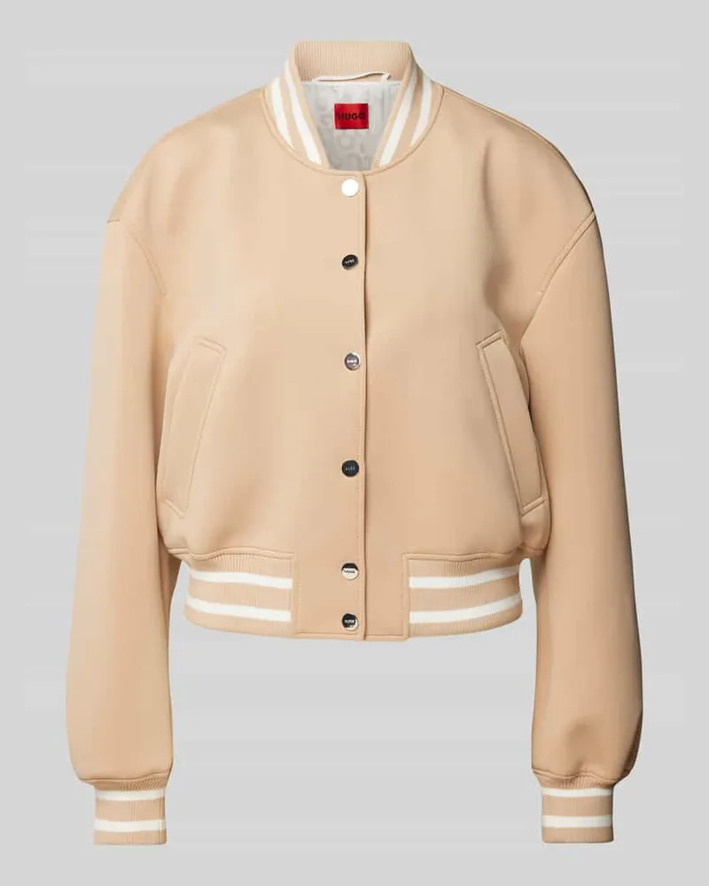 HUGO BOSS Bomberjacke mit Druckknopfleiste Modell 'ARITA Beige