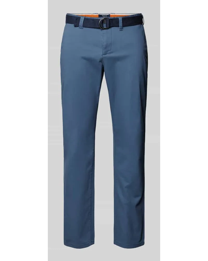 McNeal Slim Fit Chino mit Gürtel Blau