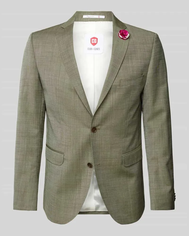 CG Sakko mit floraler Applikation Modell 'Patrick Khaki
