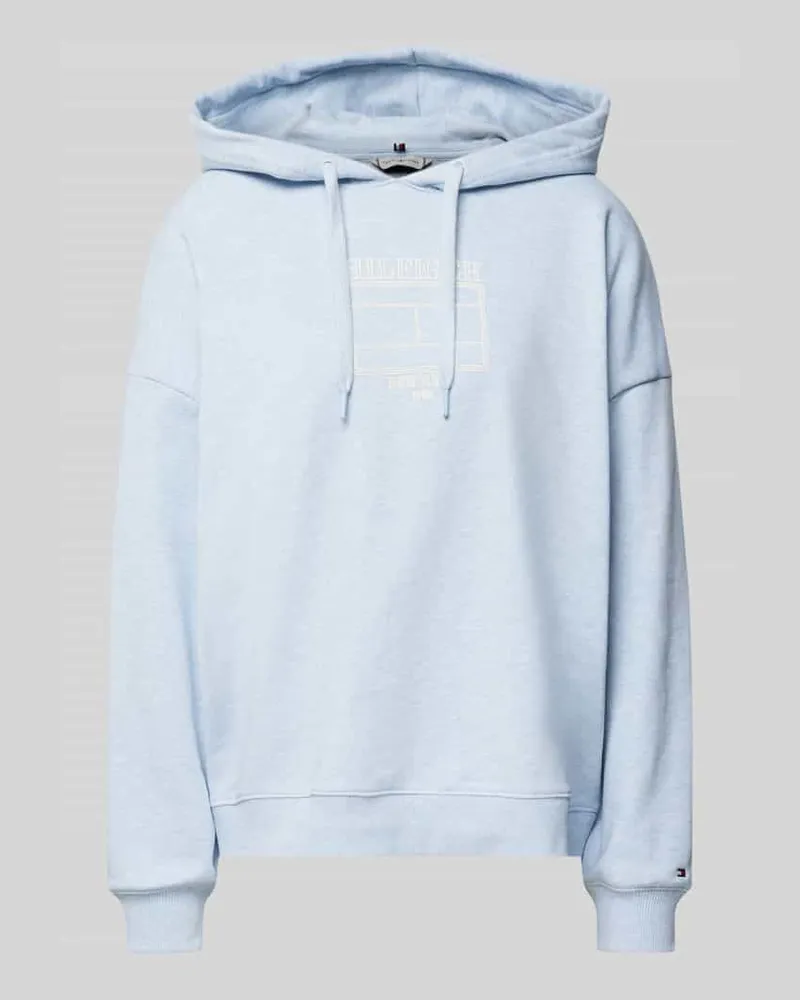Tommy Hilfiger Oversized Hoodie mit überschnittenen Schultern Hellblau