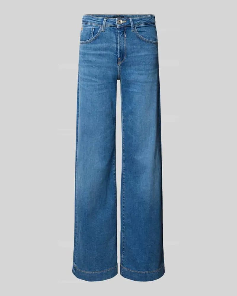 Garcia Jeanswear Wide Fit Jeans aus Baumwoll-Mix Modell 'Celia wide Blau