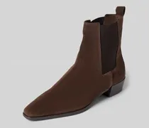 Lederstiefeletten mit elastischen Einsätzen