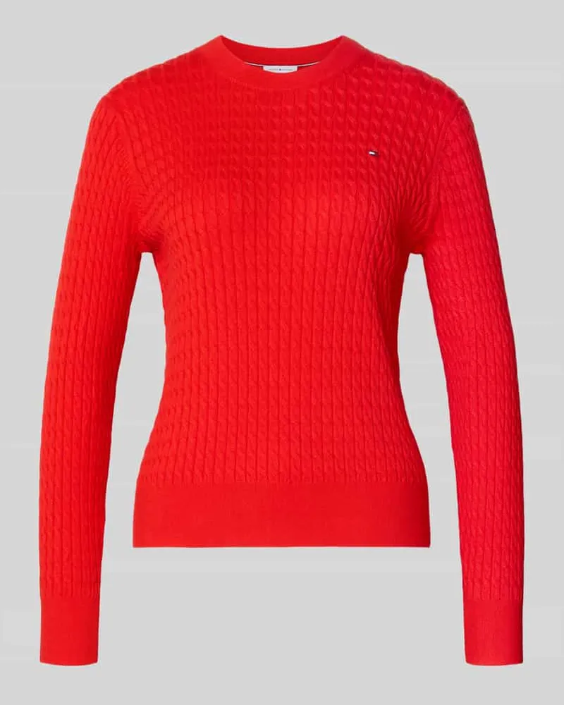 Tommy Hilfiger Regular Fit Pullover aus reiner Baumwolle Hellrot