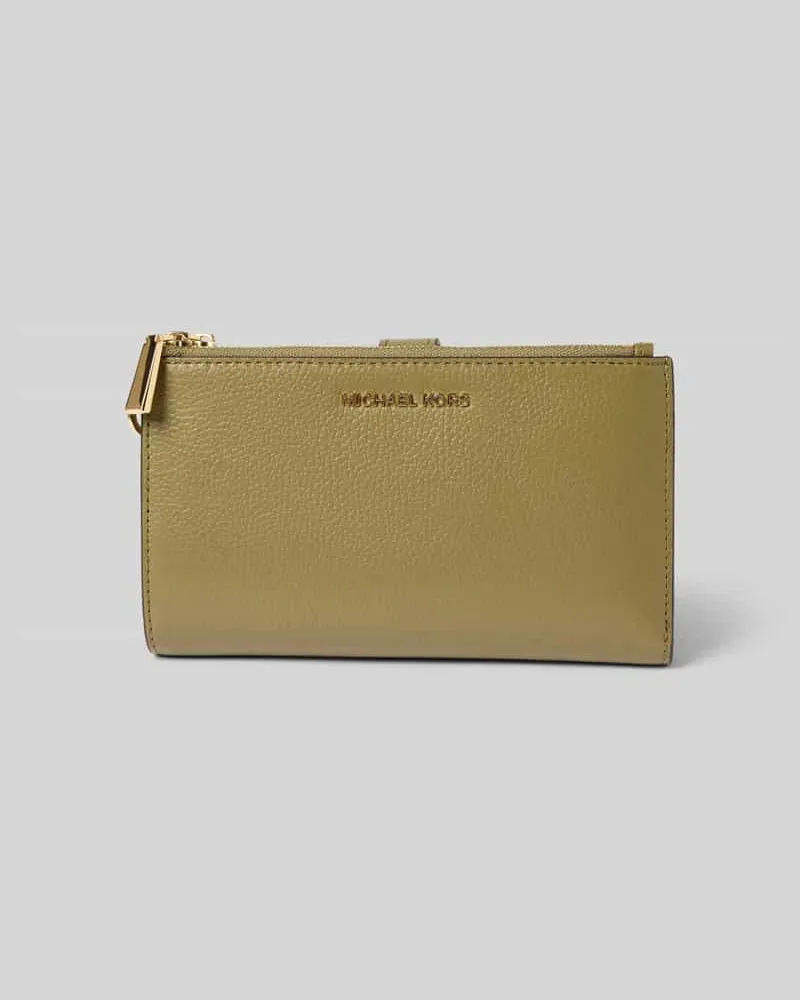 Michael Kors Portemonnaie aus Leder mit Label-Detail Modell 'JET SET Khaki
