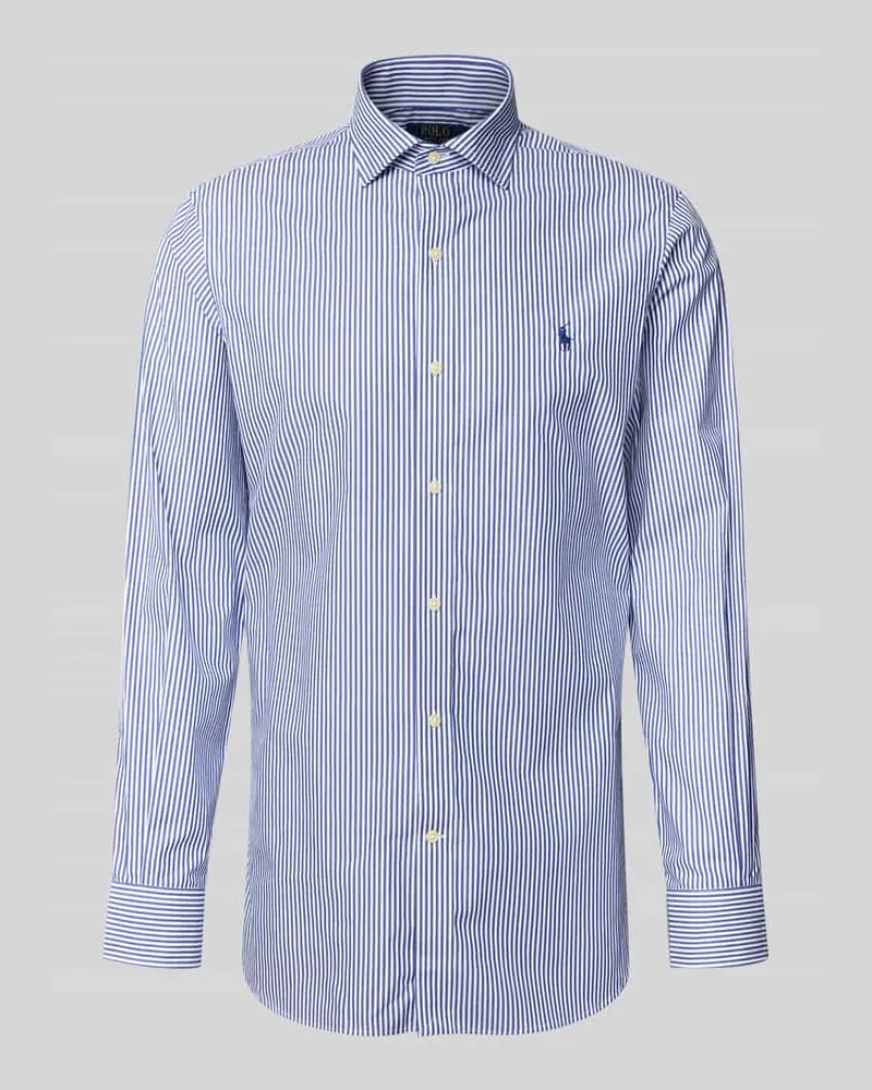 Ralph Lauren Regular Fit Business-Hemd mit Logo-Stitching Royal