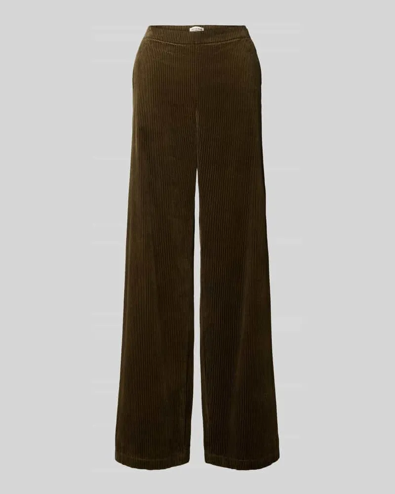 Marc O'Polo Wide Leg Cordhose aus reiner Baumwolle Khaki
