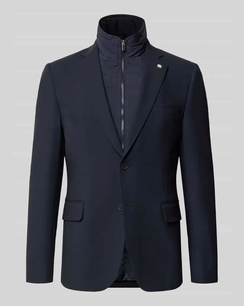 Manuel Ritz Slim Fit Sakko mit Viskose-Anteil Marine