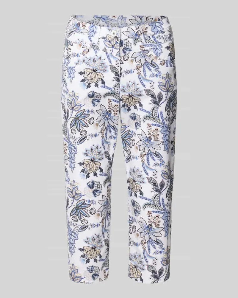 Brax Regular Fit Caprihose aus Baumwoll-Mix Modell 'LAURA NEW CAPRI Blau