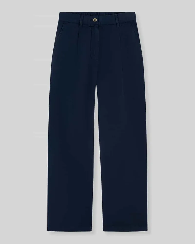 Tommy Hilfiger Wide Leg cropped Chino aus reiner Baumwolle Marine