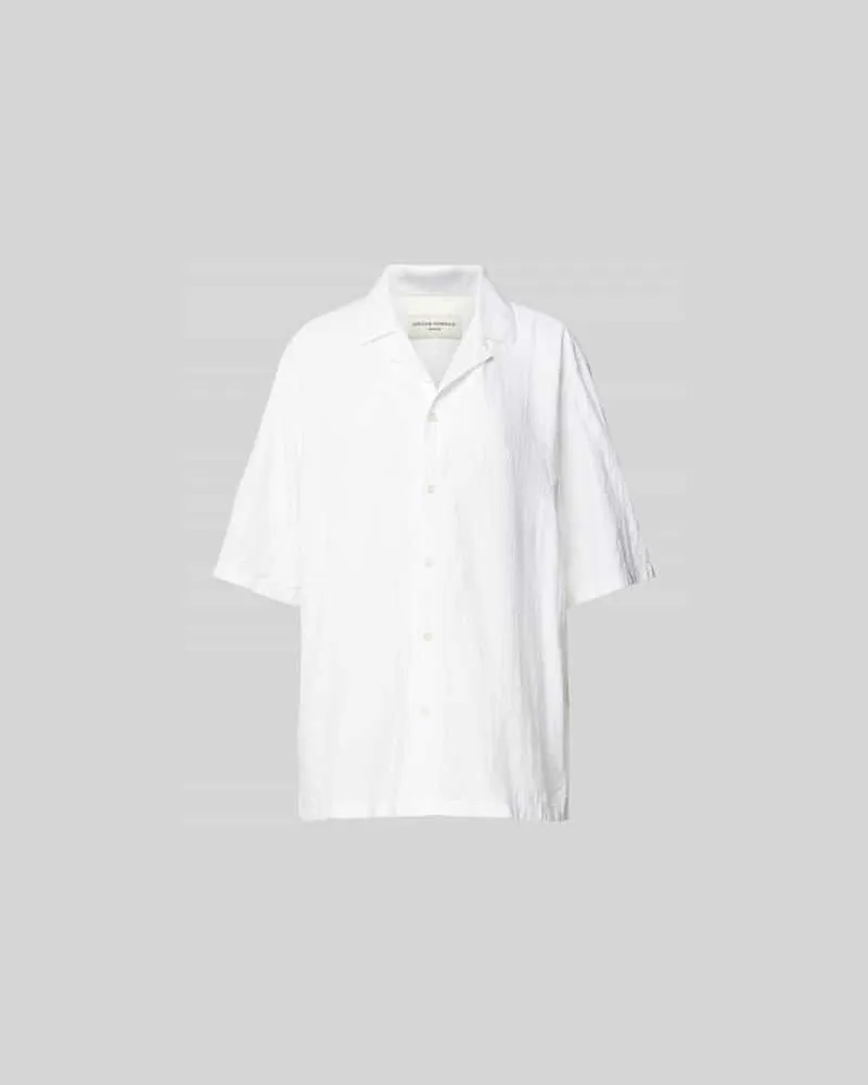 Officine Generale Freizeithemd mit Knopfleiste Weiss