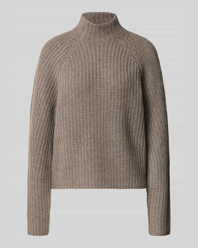 0039 Italy Strickpullover aus Kaschmir-Baumwoll-Mix Modell 'LONA Taupe