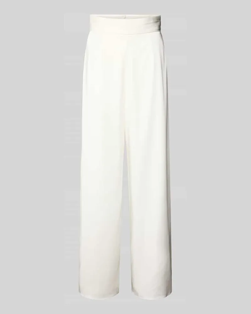 LUXUAR Wide Fit Stoffhose mit breitem Bund Offwhite